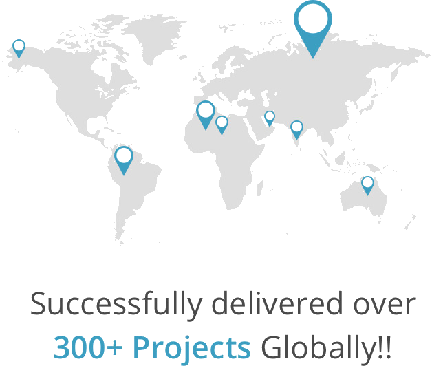 Succesfully delivered 300+ projects globally